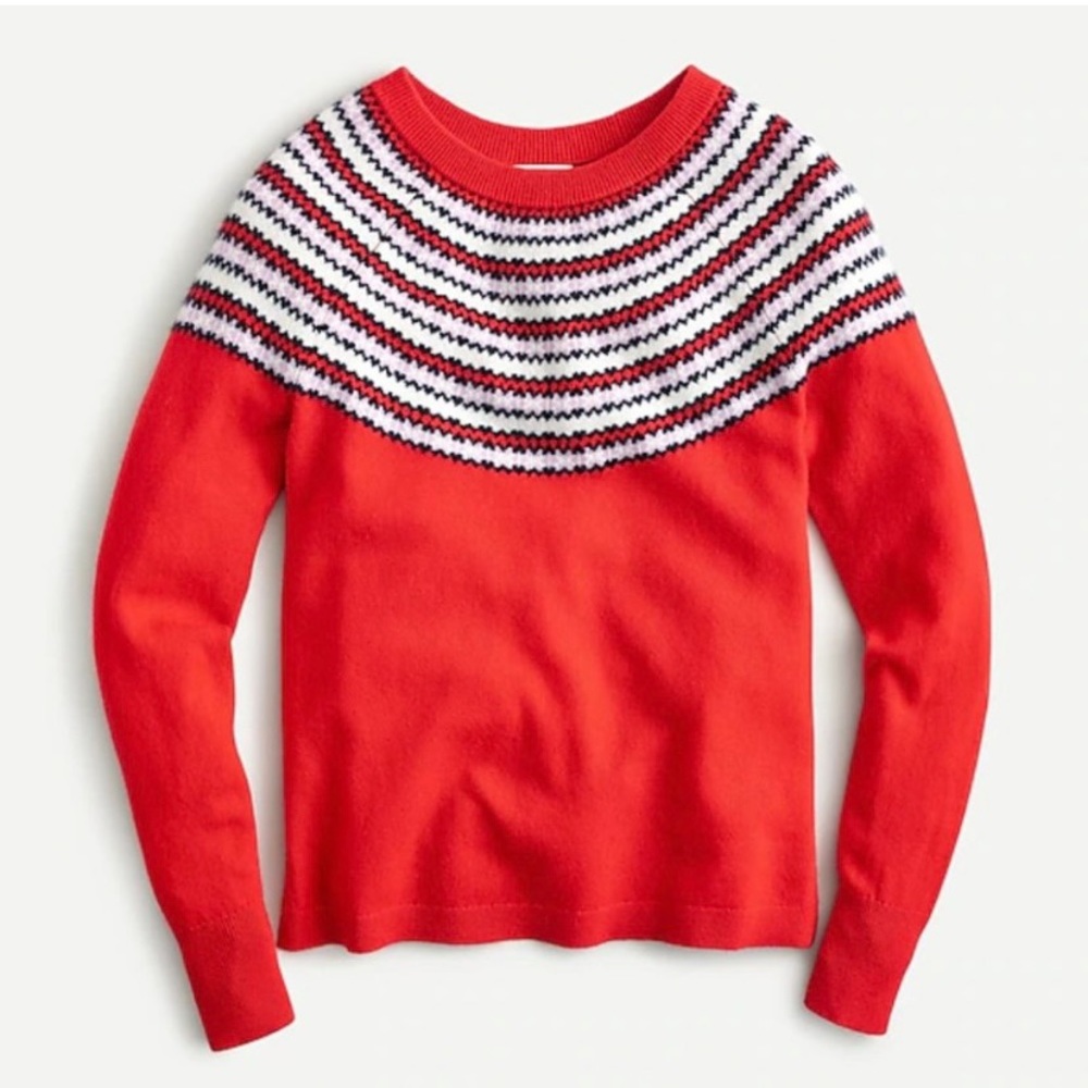 J. Crew 100% Cashmere Fair Isle Sweater 🎉